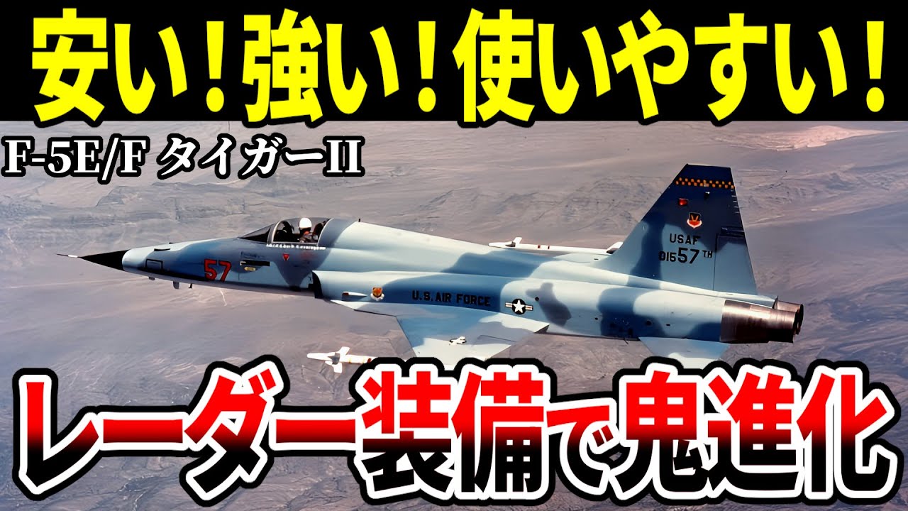 今も進化し続ける傑作軽量戦闘機F-5E/F タイガーII。【アメリカ軍 ゆっくり解説】