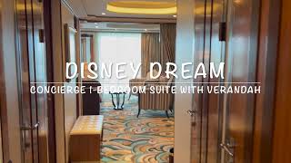 Disney Dream One Bedroom Concierge Suite 12020 #disneycruise #roomtour #suite
