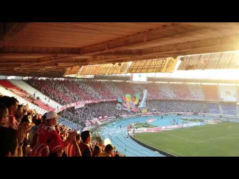 "Salida Frente rojiblanco sur Junior vs Santafe" Barra: Frente Rojiblanco Sur &bull; Club: Junior de Barranquilla