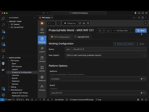 Platform.io set Project as default