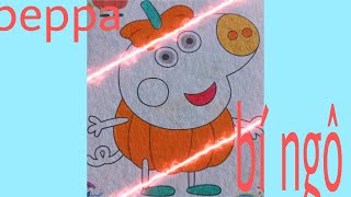 Heo peppa bí ngô, halloween bí đỏ haha