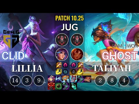 GEN Clid Lillia vs DWG Ghost Taliyah Jungle - KR Patch 10.25