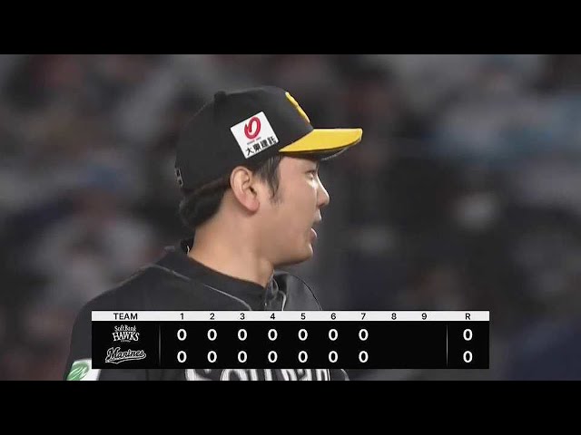 【7回裏】最後は得意の変化球!! ホークス・石川柊太 7回途中8奪三振無失点のピッチング!!  2023年5月5日 千葉ロッテマリーンズ 対 福岡ソフトバンクホークス