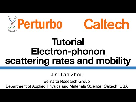 PERTURBO Tutorial 3: Electron-phonon scattering rates and mobility
