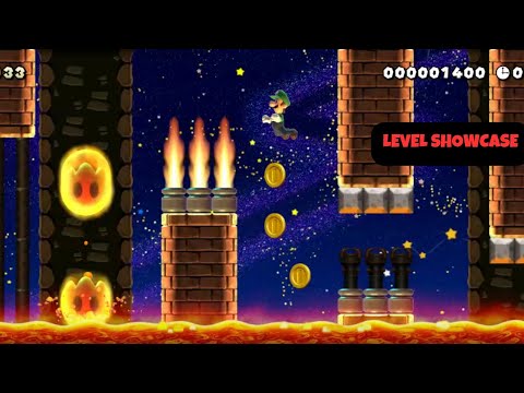SMM2 Level Showcase - Scorching Spacebase 🔥 #mariomaker2
