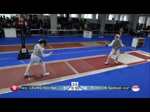 2023 Day05 T32 14 M F Individual Cadets Plovdiv BUL CHM 8 LEUNG HKG vs ROBSON SGP