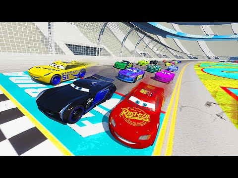 Race Disney Pixar Cars 3 Next Gen Florida 500 - McQueen Jackson Storm Cruz Ramirez Ryan Laney