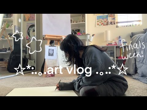 art vlog ★ finals week!! as a college art student