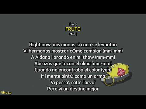 Lyrics - Fruto | Milo J