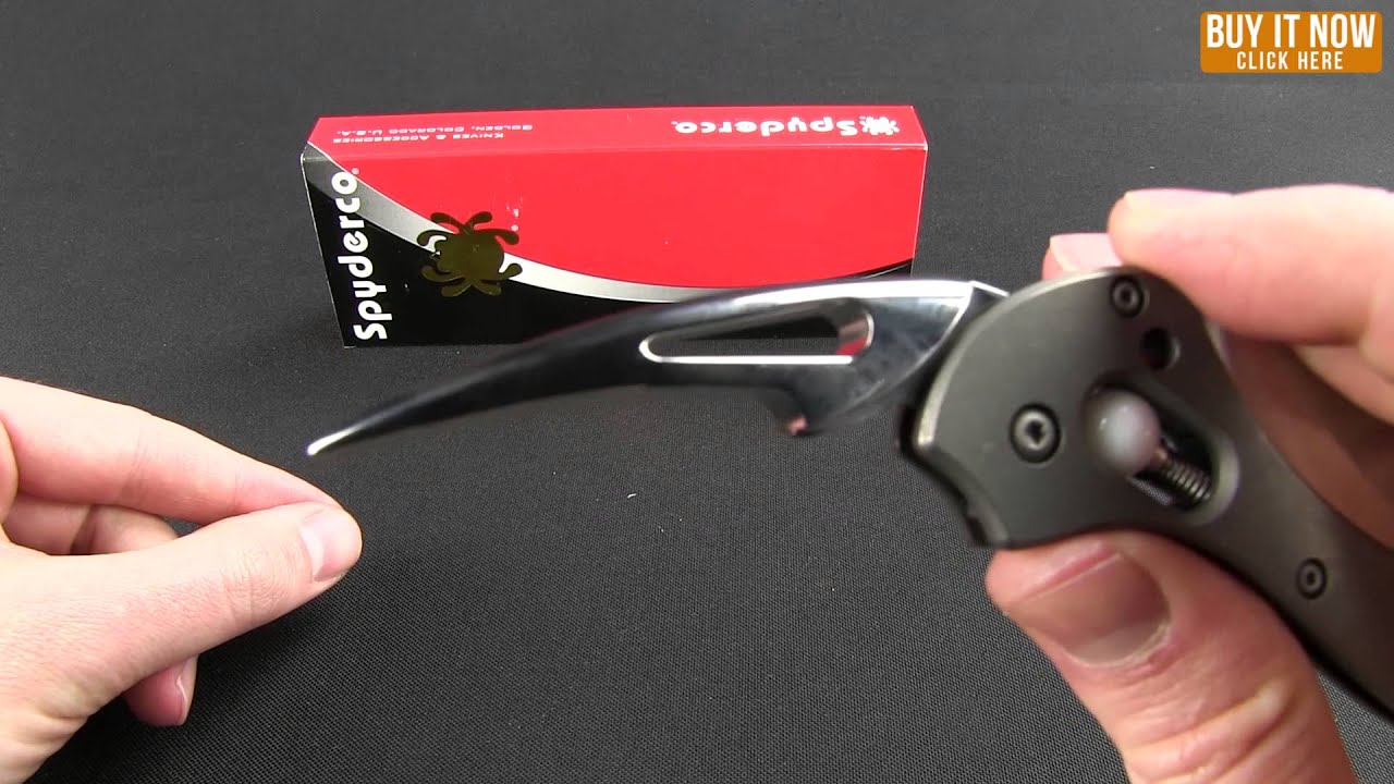 Spyderco Tusk Mariner Folding Knife w/ Marlinspike (2.38" Plain) C06TIP