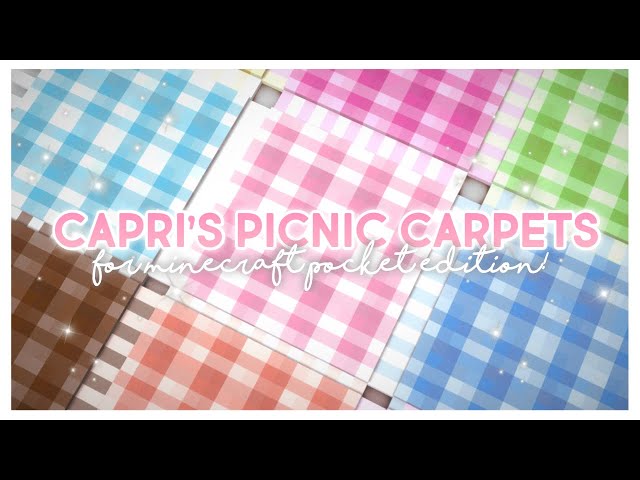 🧺 (Bedrock) Capri's Picnic Carpets! ʚɞ ⁺˖ ⸝⸝ Minecraft Texture Pack