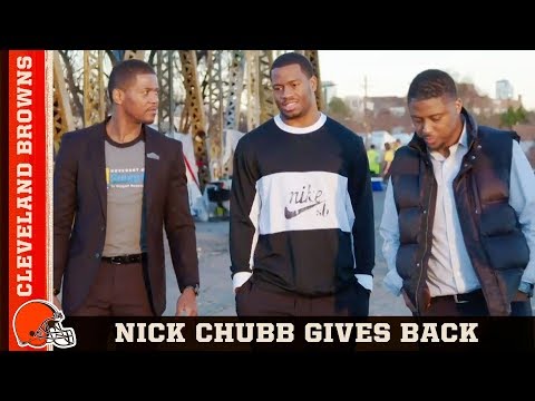 Nick Chubb & Covenant House Give Back to Homeless in Atlanta | Cleveland Browns
