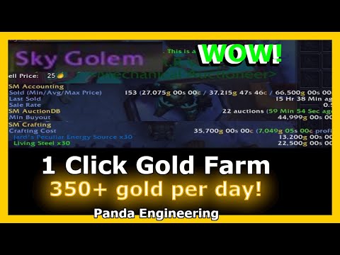 WOW 1 Click Gold Farm with Engineering, Garrison 2.0 Gold!