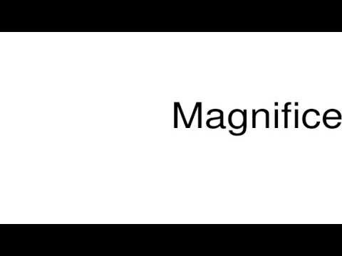 How to pronounce Magnificence