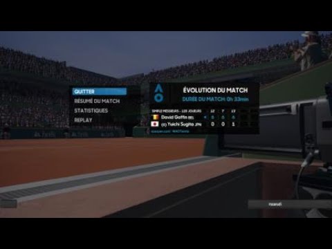 AO International Tennis Rolland Garros simple messieurs 1/4 de finale Goffin vs Sugita