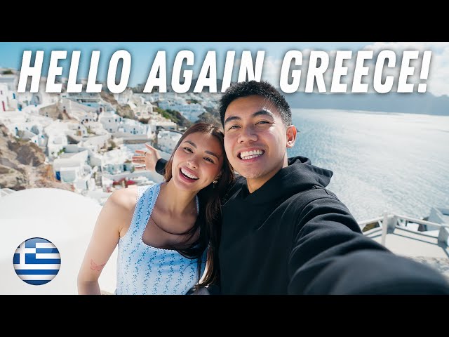 Travel vlog - First day in Santorini, Greece! 🇬🇷 This Island is Amazing!