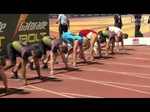 Lachie Turner in the Gatorade Bolt fastest footballer race