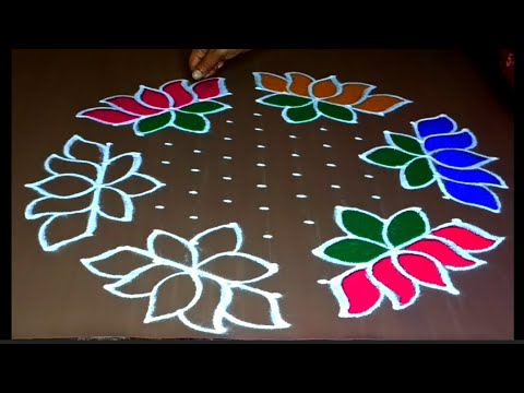 11*6 beautiful dot rangoli 🌹 traditional rangoli 🌹 festival rangoli 🌹@jeevanarangoli505