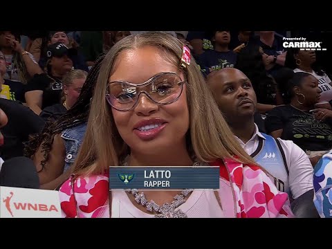 Rapper Latto Says She Came To Watch Angel Reese Courtside | Dallas Wings vs Chicago Sky