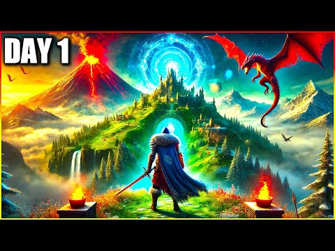 Day 1 in This Medieval Craft Build Farm Survival Game - Cozy Keep