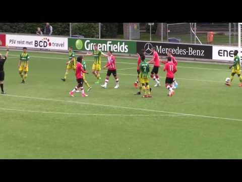 Koen Oostenbrink voorzet PSV o17 - ADO Den Haag o17  5-2