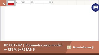 KB 001749 | Parametryzacja modeli w RFEM 6/RSTAB 9
