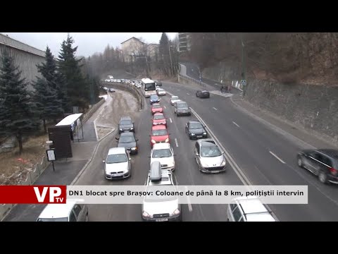 DN1 blocat spre Brașov: Coloane de până la 8 km, polițiștii intervin