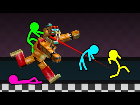Stickman VS Minecraft: Mutant Glamrock Freddy - AVM Shorts Animation
