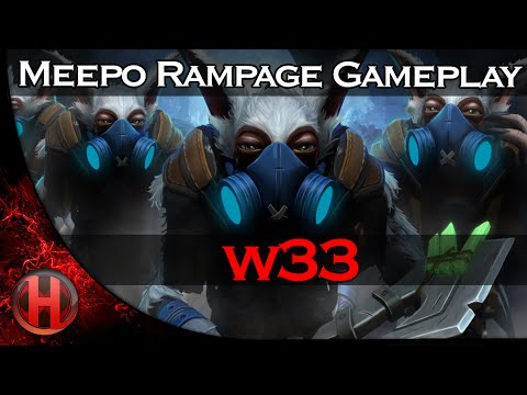 w33 Meepo Rampage 8000+ MMR Gameplay Dota 2