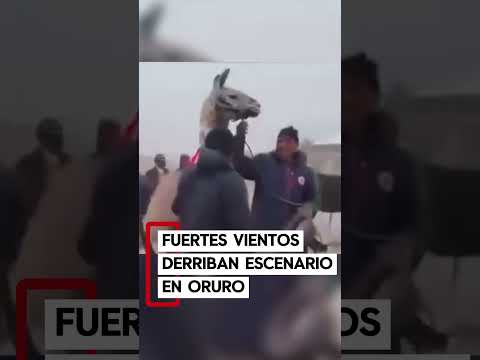 FUERTES VIENTOS DESTRUYEN UN ESCENARIO EN EL MUNICIPIO DE TURCO, ORURO 💨