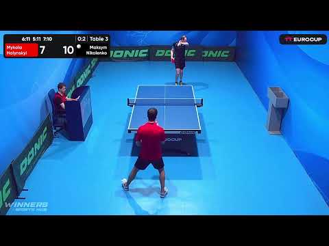 10:20  Mykola Halynskyi 0 - 3  Maksym Nikolenko 15.04.2023 TT Euro.Cup Ukraine Master