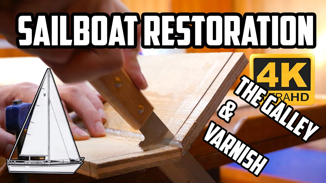 Sail Life - Galley test fit & varnish - DIY sailboat restoration / repair update