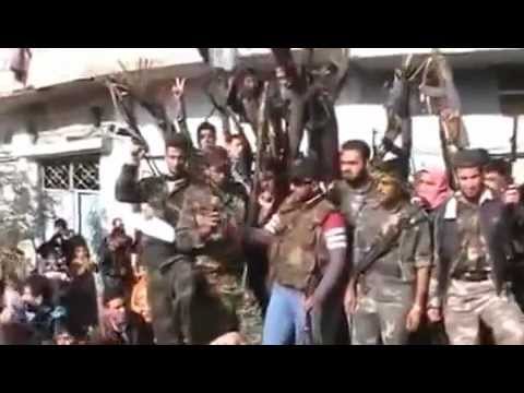 انشقاق جماعي لعناصر من مرتبات إدارة الإشارة الكتيبة 523 وانضمامهم لسرية الشهيد محمود الضحيك في جمعة برتوكول الموت في الرستن