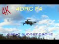 Квадрокоптер 4DRC F4 - дрон з 4K і HD камерами, FPV, GPS, БК мотори, до 2000м, 25 хвилин в сумці
