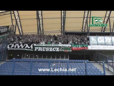 2017-05-21 Wymiana "uprzejmości" przed meczem Lech Poznań - Lechia Gdańsk.