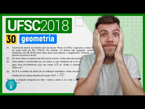 30 VESTIBULAR UFSC 2018/1 - GEOMETRIA - A turma de alunos do terceiro ano da escola “Rumo à UFSC”