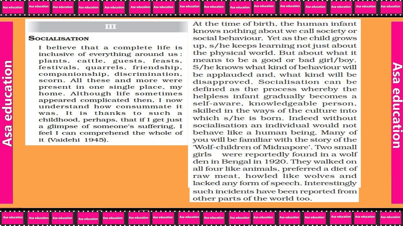 Ch 4.3.1 Culture and Socialisation (Sociology, Grade 11, CBSE) Easy explanation in Hindi