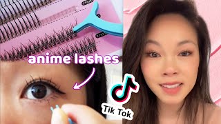 Trying Chinese TikTok Makeup Hacks
