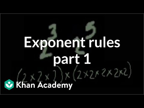 Exponent Rules Part 1