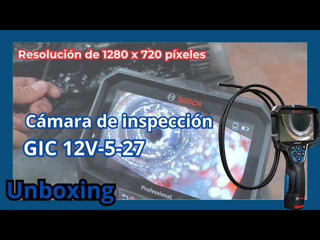 Vídeo relacionado con Bosch Professional Cámara de inspección GIC 12V-5-27 C (longitud del cable: 150 cm, función de orientación AutoUp, pantalla de alta resolución: pantalla de 5" 1280x720 px, en caja de cartón)
