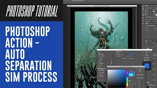 Photoshop Tutorial #7 : Simulated Color Process Separation Using Photoshop Action (with Eng Sub)