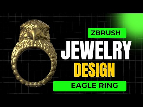 zbrush jewelry eagle Ring pt 5 eagle ring scooping