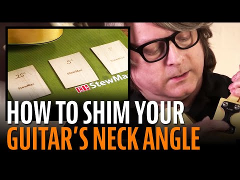 How to shim a guitar neck to adjust its angle