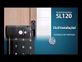 Miniatura vídeo do produto Fechadura Elêtronica de Sobrepor Smart Lock SL120 Preto Fosco