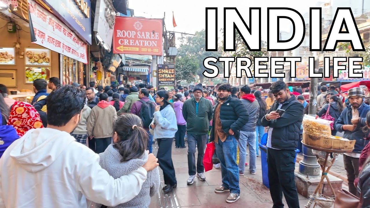 Immersive street-level walking tour through India (Market 4), India, showcasing authentic urban landscapes, local architecture, and the vibrant atmosphere of the city's neighborhoods