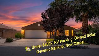2322 S 675 W Hurricane Utah - RV Parking - Owned Solar - Generac Backup Power - New Carpet