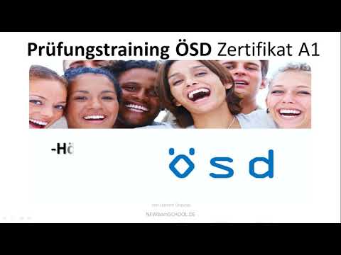 ÖSD Zertifikat A1 Hören, Lesen und Schreiben , mit Lösung am Ende
