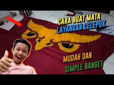 Cara buat mata layangan celepuk kain