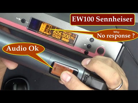 How to fix mute on the receiver while the transmitter signal is good on Sennheiser Microphone ew 100