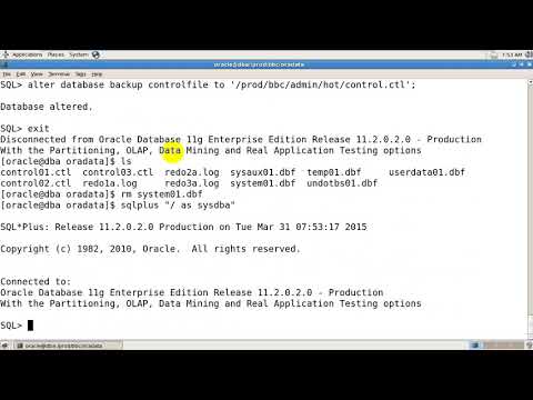 Oracle DBA Training:9 hot backup scenarios